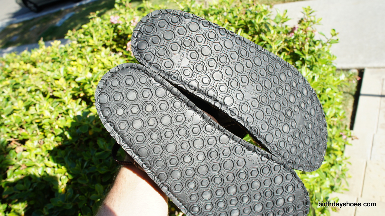 The Geo sole with it's geometric tread design.