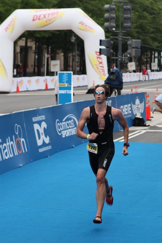 Tim Finishing Triathlons in Five Fingers