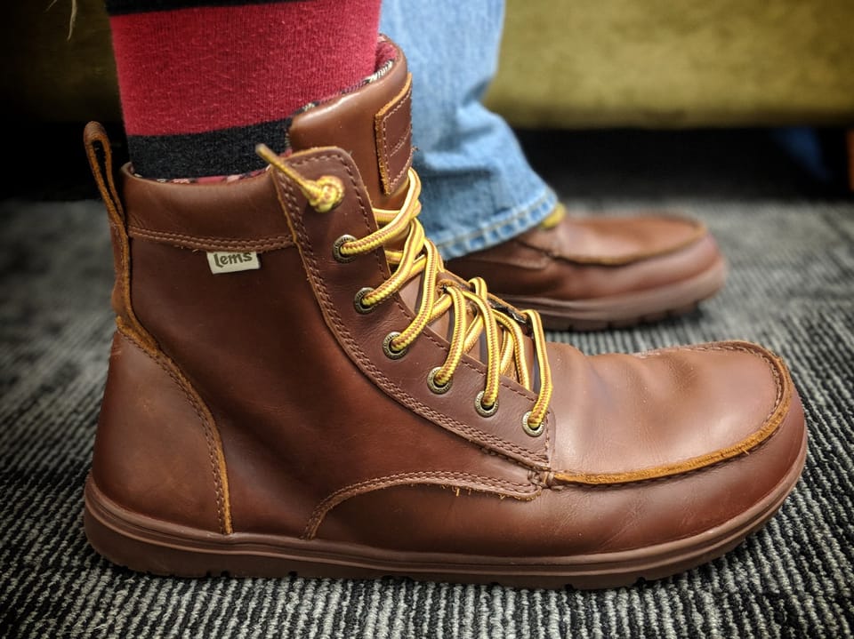 Review Lems Boulder Boots in Leather Russet