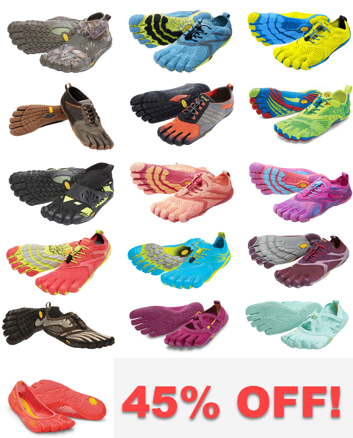 Vibram FiveFingers Sale - 45% off V-Run, Spyridon Elite, Trek Ascent