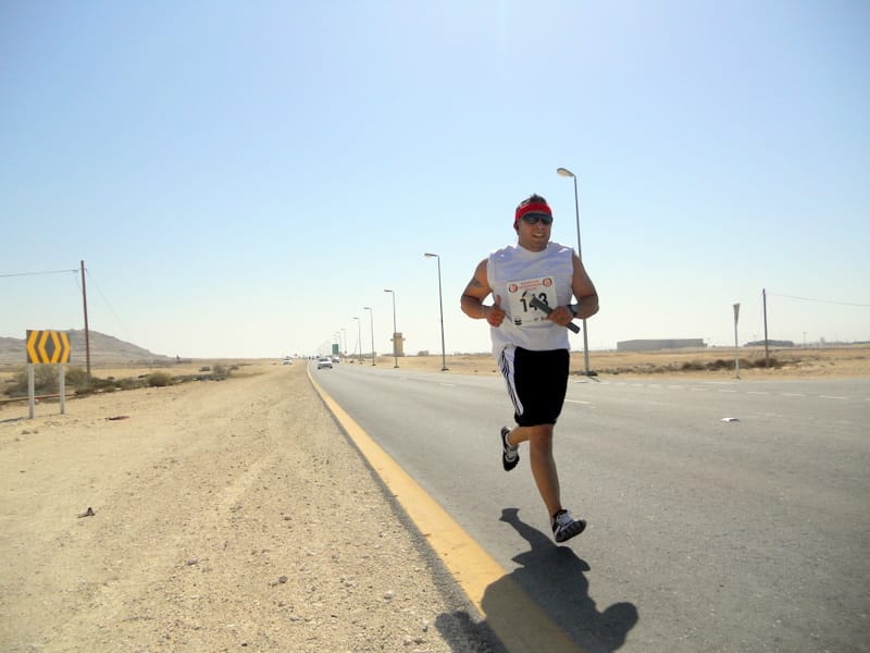 The Bahrain Relay Marathon in Vibram Five Fingers Speeds