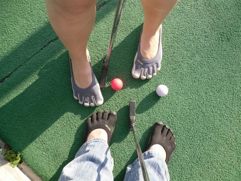 Mini Golfin' in Vibram Five Finger Classics