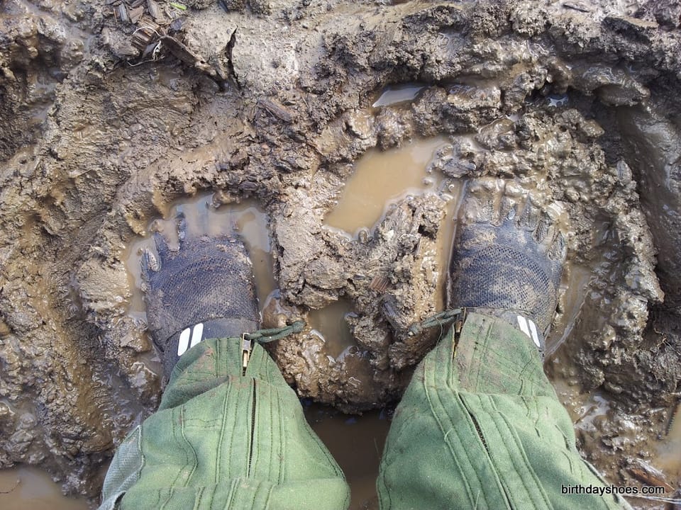 Muddy Paintball in FiveFingers