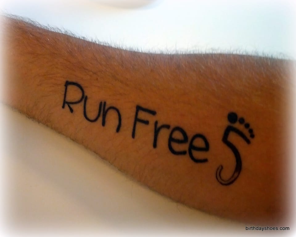 Run Free Barefoot Tattoo