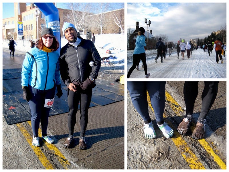 A Snowy Gobble Gallop in Vibram Five Fingers