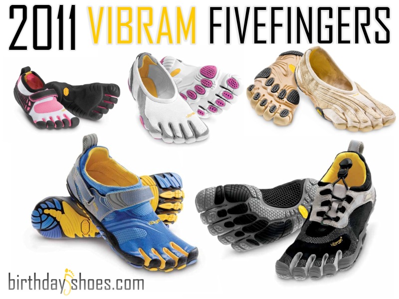 The 2011 Vibram Five Fingers new toe shoes: Kids KSOs, Jaya, Jaya LR, Komodo Sport and Bikila LS!