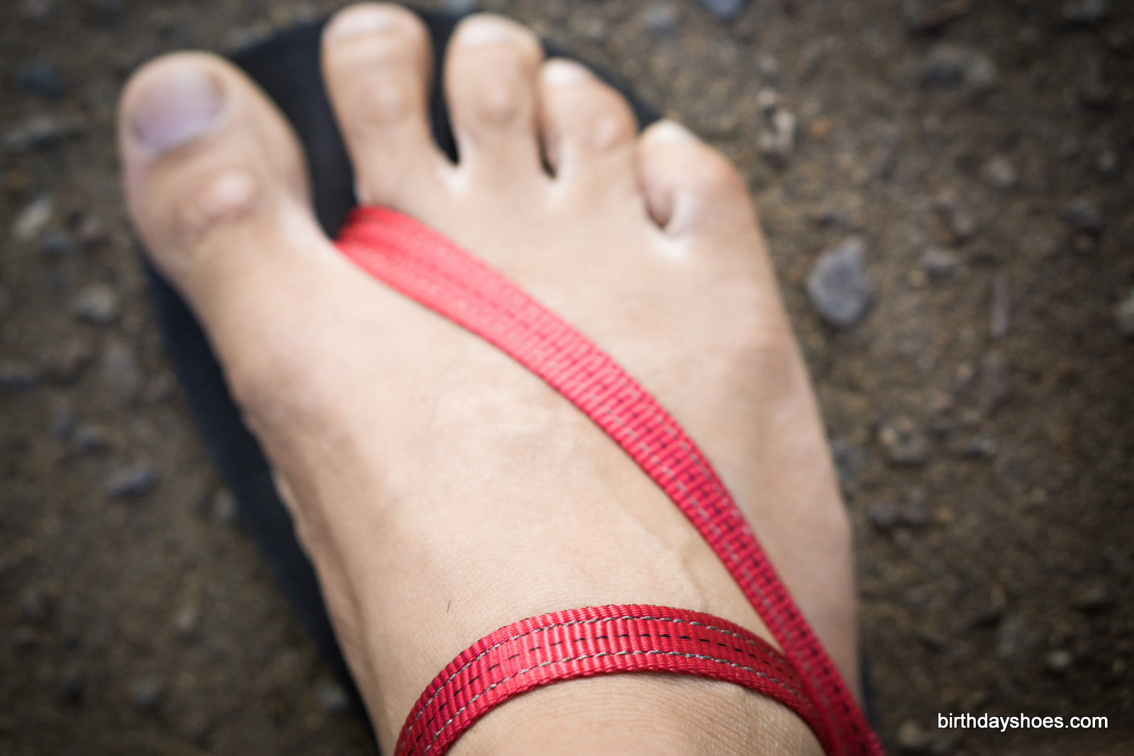 The "single-loop" strapping system of the Circadian with conductive laces has a wider arch as it wraps around the foot in two spots, giving the sandal a lot of lateral stability