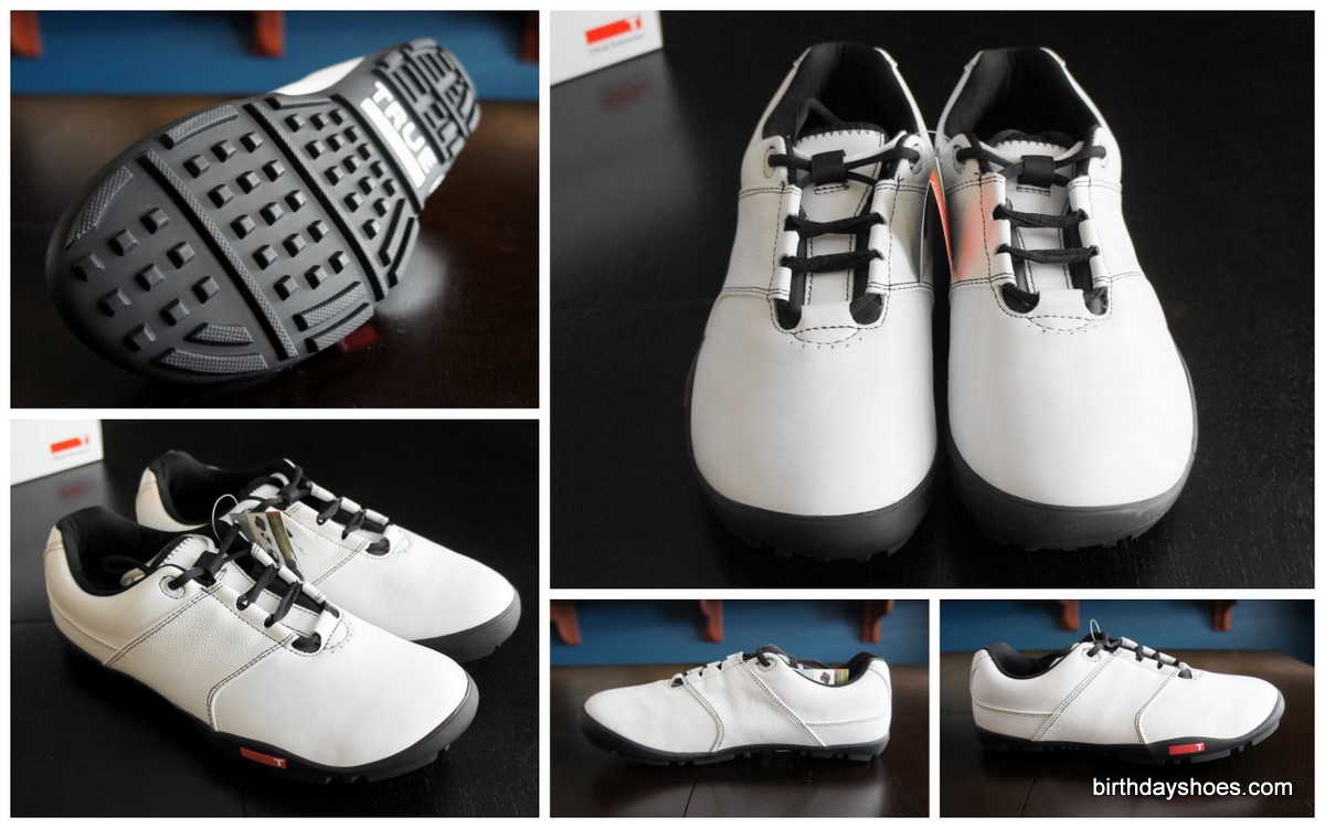 Photos of the TRUE Linkswear golf shoes, barefoot-minded footwear for golfers who want to "feel the course" through their feet.