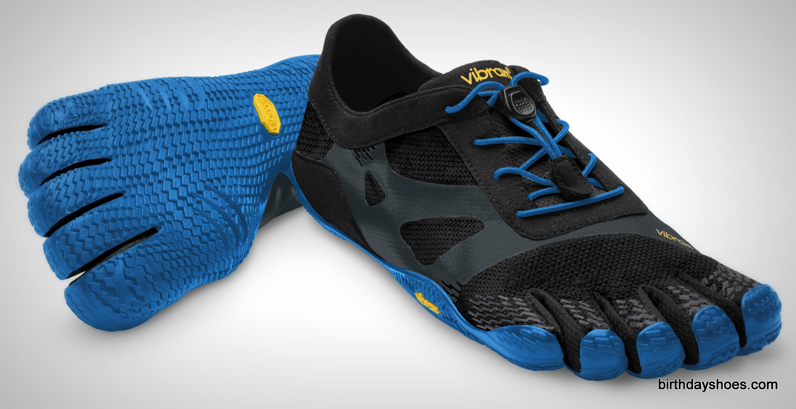 The KSO EVO FiveFingers seen in a men's blue and black colorway.