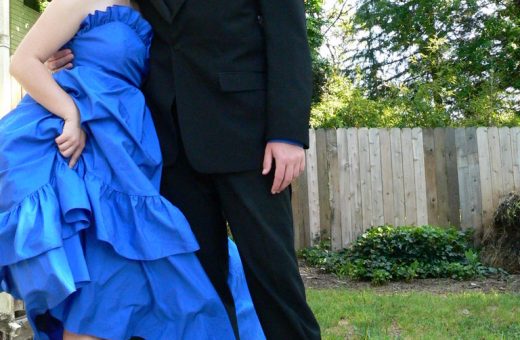 Spencer and Jana show off their choice of Senior Prom footwear--toe shoes!