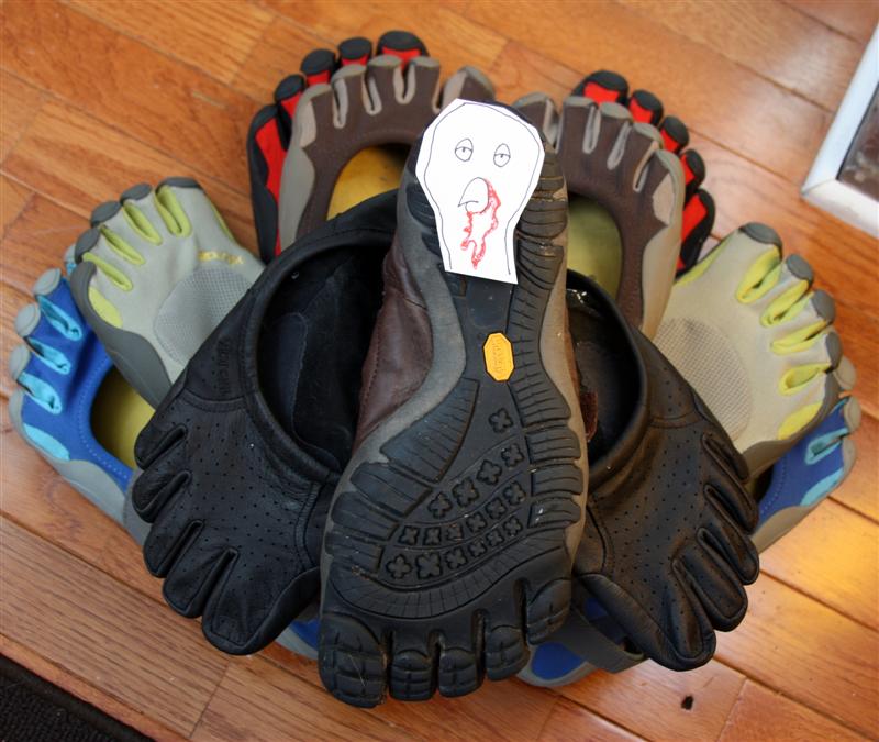 Yes this is a very strange-looking Vibram Five Fingers turkey.  Happy Thanksgiving!