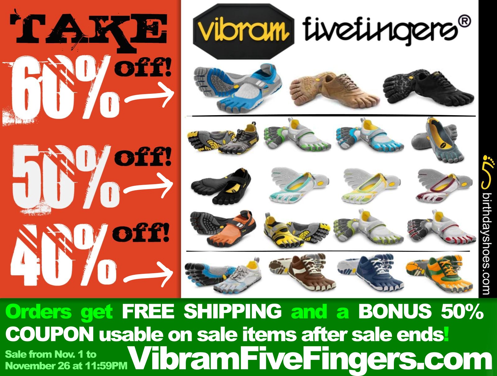 Vibram Sale Up to 60% Off FiveFingers 