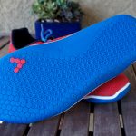 The Vivo Barefoot "On-Road' sole is 3mm thick and features hexagonal dimples for traction.