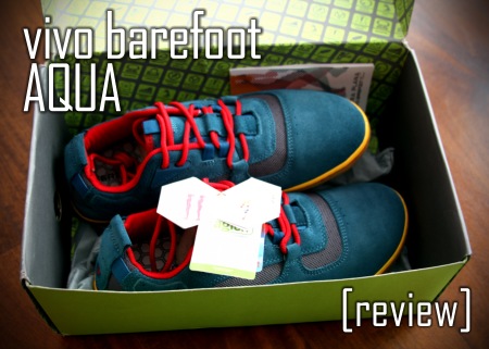 Above, in the box, is a pair of Terra Plana Vivo Barefoot Aquas.  Nice packaging for a nice barefoot shoe alternative to Vibram Five Fingers.