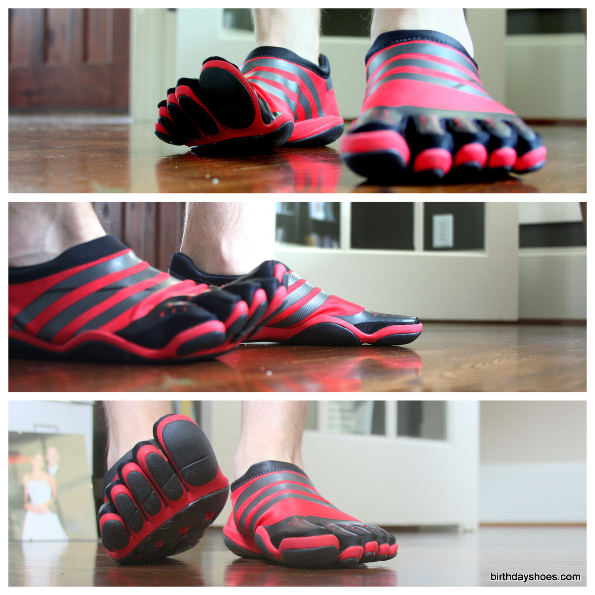 Adidas Womens Adipure V22300 Black Pink Barefoot Running Slip On Sneakers  Sz 7.5 | eBay