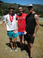 After getting 2nd place in the 35K division of the Santa Barbara Endurance Race. I’m on the left