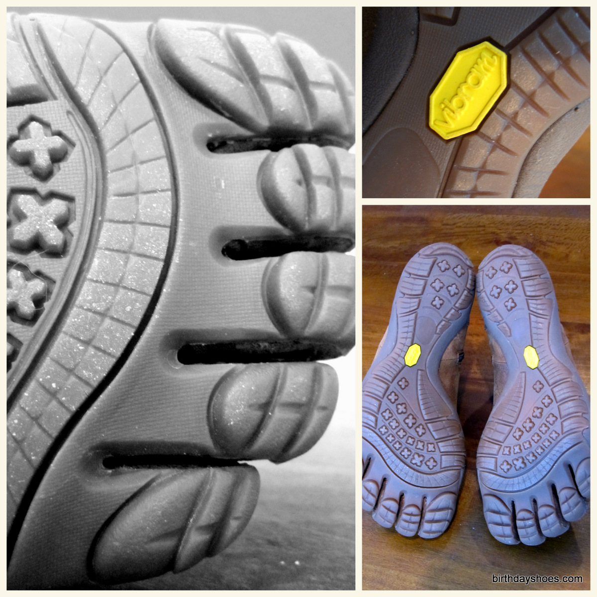 The FiveFingers Bormio features the Vibram Trek rubber sole, which has recently turned 